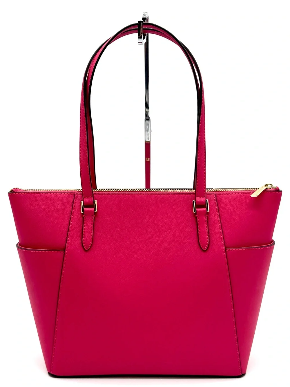 Michael Kors Large Charlotte Tote Bag Electric Pink - Picture 4 of 8